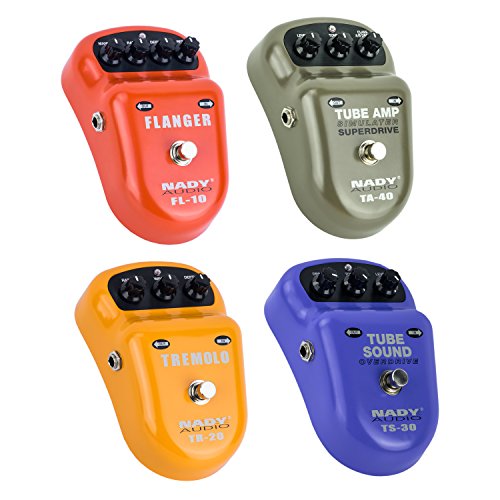 Nady Guitar Effects Pedal 4 Pack Bundle – Tubescreamer – Tube Amp Simulator – Flanger – Tremolo – Classic Analog Stompbox Sound – Portable All Metal Casing – 9V Battery or Adapter Operated - Thumbnail 5