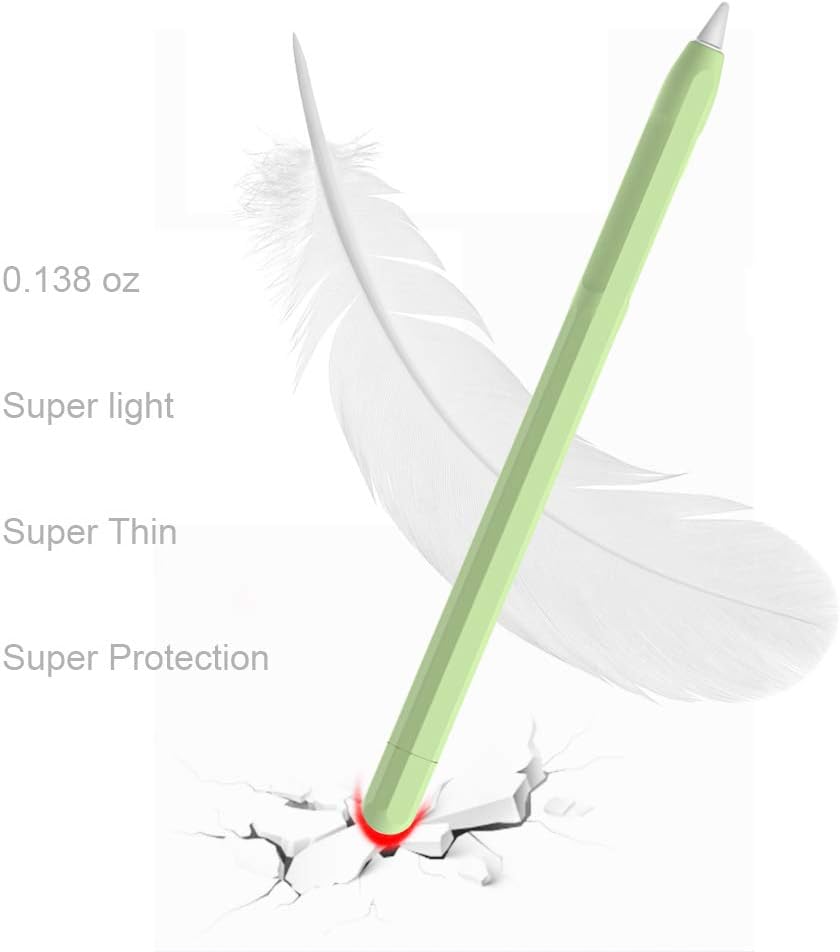 Case for Apple Pencil Sleeve Cover for Apple Pencil Holder Skin for Apple Pencil 2nd Generation Grip Accessories for Apple Pencil with Protective Nib Cover for Apple Pencil(Green) - Image 4