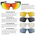 COSVER Polarized Sport Sunglasses for Mens Women Cycling Running Fishing with 5 Interchangeable Lenses Glasses (Black&Red, Multicoloured)