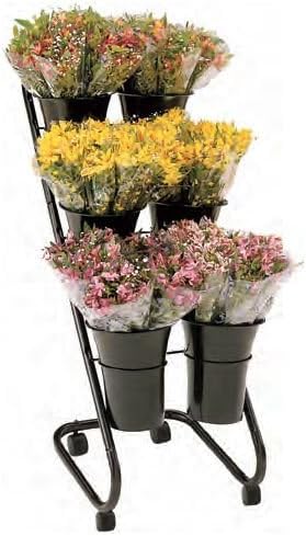 Floral Merchandising Systems FMS Bouquet Bucket Display, 28-1/2" x 17" x 43"