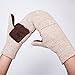 Winter Warm Wool Knitted Convertible Fingerless Gloves With Mitten Cover