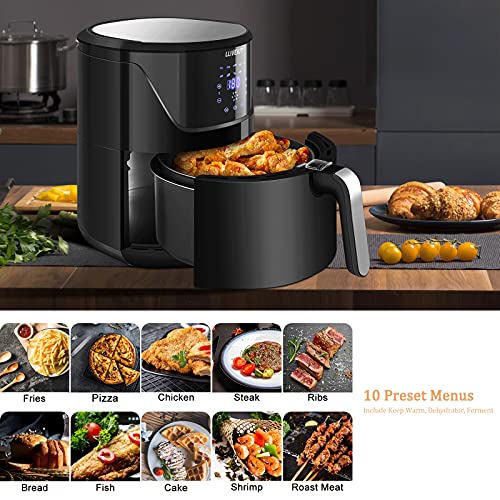 LLIVEKIT 10In1 Air Fryer Large Family Size 7 Quart Hot Air Fryer Oil