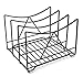IZLIF Kitchen Houseware Organizer 4 Slot Pantry Rack Cabinet Pantry Organizer Holder (Black)