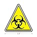 dealzEpic - Biological Hazard (Biohazard) Risk Warning Triangle Sticker Sign - Self Adhesive Peel and Stick Vinyl Decal - 3.94 x 3.94 inches | Pack of 4 Pcs
