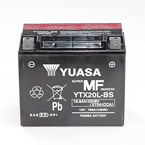 Yuasa, batteria da 12 V, 18 Ah, YTX20L-BS esente da manutenzione, 51891  Outlander XT 2/4 WD S3T Thunderbolt EB1 CF, per Moto Terralander