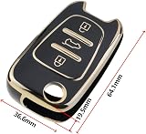 ECSiNG 2pcs Car Key Fob Case for Kia Sportage Sorento Ceed Rio Soul Venga view 4