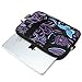 AUPET Purple Flowers Universal 6 ~ 7 inch Tablet Portable Neoprene Zipper Carrying Sleeve Case Bag