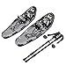 ALPS Snowshoes for Men Women with Pair Anti-Shock Adjustable Snowshoeing Pole + Free Carrying Tote Bag, carbon steel Toe