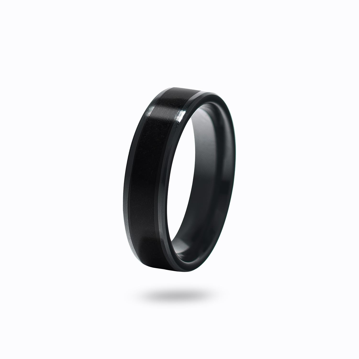 CNICK Smart Payment Ring - Contactless NFC Payment with Tokenization, Fashionable Design, VISA and MasterCard Compatible, Tesla Key Ring for Model 3/Y/S/X/CT (Black, 9.5)