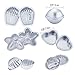 Caydo 6 Set 6 Style DIY Metal Bath Bomb Mold with Shell Shape, Hemispheres, Heart Shape, Starfish Shape, Scallop Shape, Flower Shape for Crafting Your Own Fizzles (Each Including 2 Pieces)