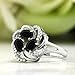Gem Stone King 925 Sterling Silver Black Onyx Ring For Women (1.54 Cttw, Oval 6X4MM, Gemstone December Birthstone, Available In Size 5, 6, 7, 8, 9)