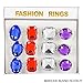 Rhode Island Novelty Jumbo Jeweled ngs Assortment (1 dz)