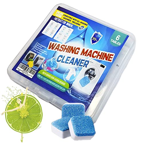 YOUGG Washing Machine Cleaner Tablets（6 Pack,Fresh Solid Washer Deep Cleaning Tablet,For HE