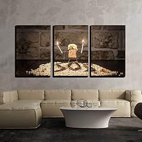 Concept Stranded on Island Wine Cork Figures x3 Panels