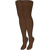 NuVein Medical Compression Stockings, 20-30 mmHg Support, Women & Men Thigh Length Hose, Closed Toe, Brown, Medium