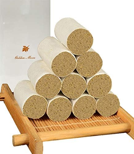Golden Moxa Moxibustion Standard Mini Moxa Rolls/Moxa Columns (2 Bags for 240 Rolls)