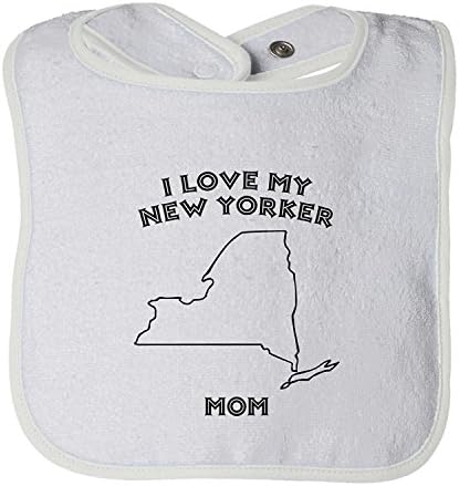 I Love My New Yorker Mom NY Tot Contrast Trim Terry Bib Degrema