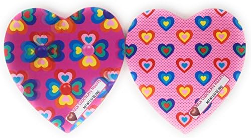 (Pack of 2) DYLAN'S CANDY BAR Gift Box with Milk Chocolates Hearts, 80 Grams ea. box (Lenticular 3D Hearts 80 Grams)