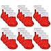 Chair Leg Socks, Outgeek 24 Pack Knitted Furniture Feet Socks Chair Leg Floor Protectors (Red)