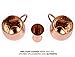 Naava Moscow Mule Mugs - Authentic Russian Moscow Mule Gift Set of 2 Beautiful Artisan Hammered Copper Mugs PLUS Liquor Jigger - Unlined, Unlacquered and Genuine - 100% Solid Copper Guaranteed!