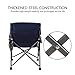 WolfWise 350lbs Portable Folding Arm Camping Chair Heavy Duty with Carry Bag Navythumb 3