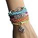 Myhouse  Cute Unicorn Bracelet Wristband Handmade Rainbow Jewelry Infinity Love Charm Gifts (Rainbow)