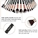 Refand Makeup Brushes, Face Brushes Cosmetics Foundation Powder Concealers Blending Eye Shadows Make Brushes Kit 18 Pcs Rose Gold Black