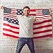FUTUREPLUSX American Flag Cape, Wearable USA Flag Costume Outfit with Sleeves Classic Flag, 2 Differents Wearing Methods