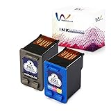 Vividcolor Compatible HP 21 22 Ink Cartridges 1 Black 1 Tri-Color High Yield, Work HP Officejet J3680 4315, Deskjet F4180 F380 3930 3940 D2430 D1455 D1520 D1341, PSC 1410 Printer