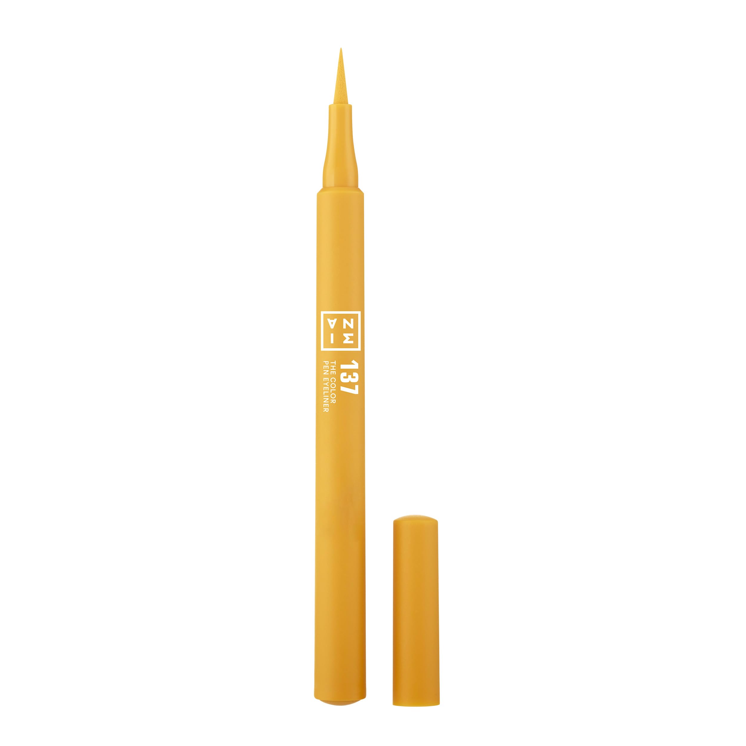 3INA MAKEUP - The Color Pen Eyeliner 137 - Yellow Liquid Eyeliner - 10h Longwear Smudge-proof Formula for Sensitive Eyes - Ultra Precise Felt Tip Matte Liner - Bold Pigmentation - Vegan - Cruelty Free — image 1
