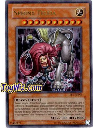 Yu-Gi-Oh! - Sphinx Teleia (EP1-EN003) - Yu-Gi-Oh The Movie Promo Exclusive Pack - Promo Edition - Ultra Rare