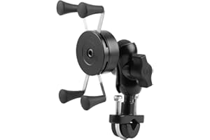 Motorcycle Phone Mount Bike Phone Mount 360 Degree Swivel Aluminium Alloy Base Navigation Bracket