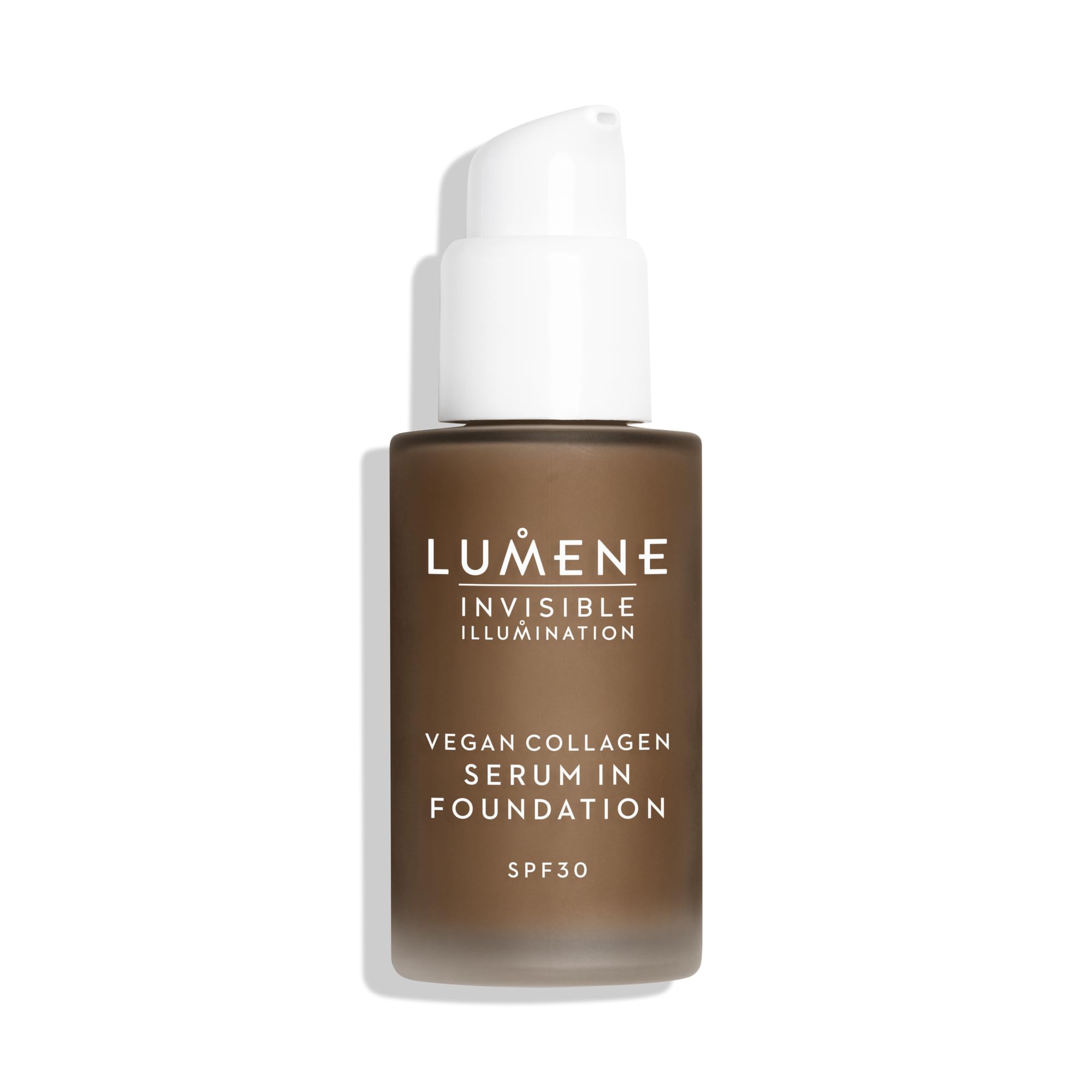 LUMENE Invisible Illumination Tinted Serum Foundation SPF30 with Vegan Collagen Serum & Hyaluronic Acid, Shade 9, 30 ml
