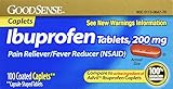 GoodSense Ibuprofen Tablets, 200 mg, Pain Reliever and Fever Reducer, 100 Count, Temporarily Relieves Minor Aches and Pains Due to: Headaches, Minor Pain of Arthritis, and the Common Cold
