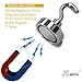 JSbro Strong Neodymium Heavy Duty Magnetic Silver Hooks set of 5 40 lbs. ea. Vertically multi-purpose