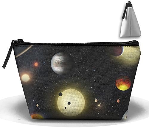 Space Planets Galaxy Multifunction Portable Pouch Trapezoidal Storage Organizer Bag