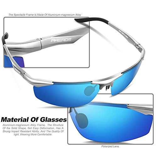 image for PAERDE Men's Polarized Sports Sunglasses for Driving Cycling Fishing G