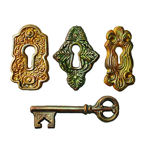 Katy Sue Designs Locks and Key Silicone Mold for Cake Decorating, Cupcakes, Sugarcraft, Candies, Clay, Crafts and Card Making, Food Safe - Thumbnail 2