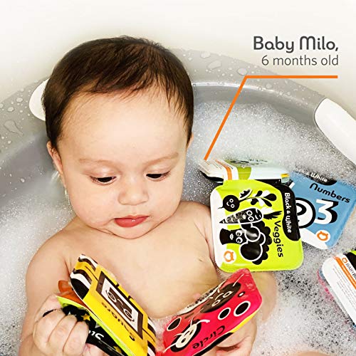 Floating Baby Bath Books High Contrast Black and White Waterproof