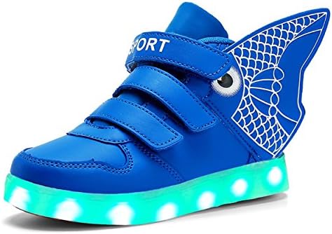 Kids Wing Led Light Up Sneakers Flashing Rechargeable shoes for Kids Boys and Girls
