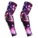 COOLOMG Pair Youth Adult Power Shooter Arm Sleeve Compression Padded Baseball Basketball Cycling Nebula Sky XXS-XL