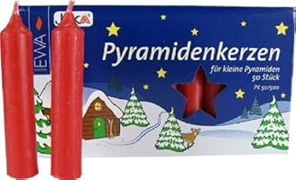 Amazon Com Jeka Kerzen Christmas Pyramid Carousel Candles Medium 14mm Red Home Kitchen