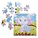 Sumnacon 16 Pieces Wooden Animals Jigsaw Puzzles, Fancy Education And Learning Intelligence Toys Grown Up Puzzles for Toddlers Kids Children Up 2 Years, 5 Pack of Giraffe Elephant Turtles Frog Bees