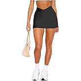 SweatyRocks Women's Mini Tennis Skirt with Shorts Underneath Slit Hem Athletic Workout Golf Skorts