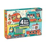 Mudpuppy Transportation 4-in-a-Box Puzzles, Ages