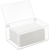 Watpot Acrylic Dryer Laundry Sheet Holder Dispenser Clear Container Box with Lid