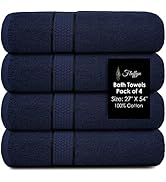 Fluffyn 100% Cotton Fancy Bath Towels -Towels for Bathroom , Super Soft, Highly Abs...
