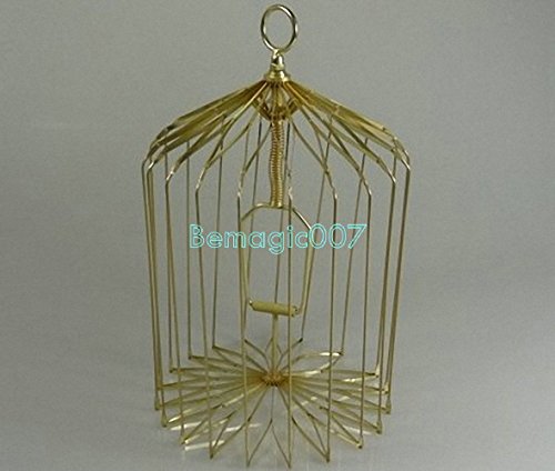 Stage Magic Tricks Appearing Bird Cage Golden M Size