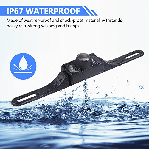 Bestfy Car Rear View Reversing Backup Camera with IP67 Waterproof Rating, 170°Perfect View Angle & 7 Infrared Night Vision LED Lights, Universal Vehicle Backup Camera System for RV, Truck, Bus