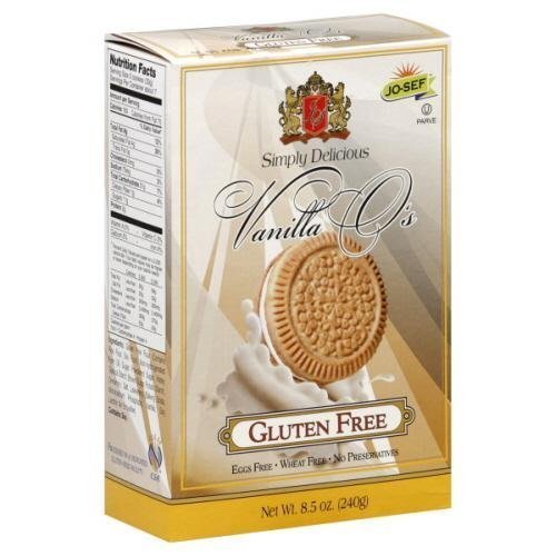 Jo-sef's Simply Delicious Vegan Gluten-Free, Dairy-Free, Nut-Free and Soy-Free, Dairy Free, Egg Free,Trans Fat Free Preservative Free Kosher Vanilla Sandwich Creme Cookies 8.5 Oz (1)